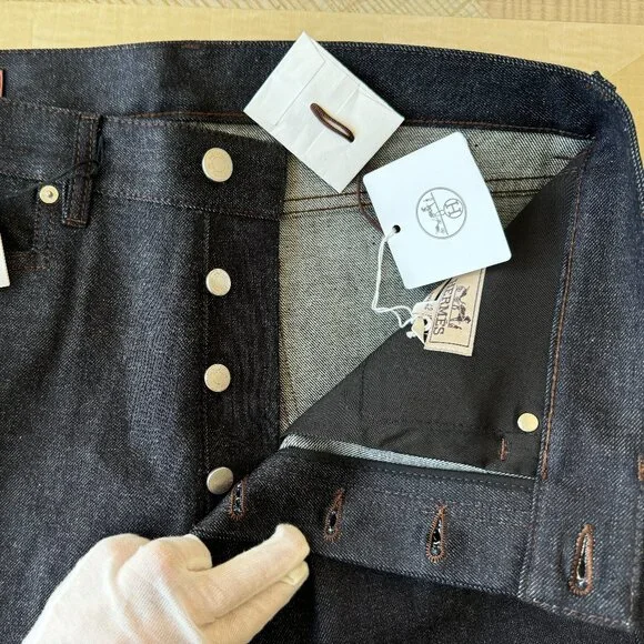 HERMES Men's Jeans Size 42 - Picture 7 of 10